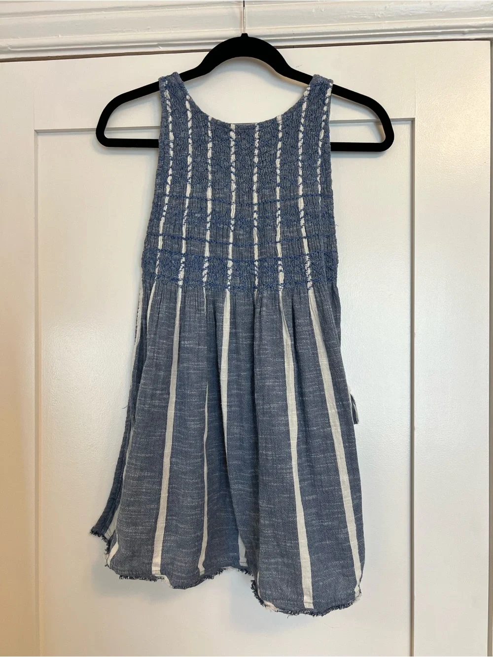 Free People Obi Posey Smocked Side-Tie Tunic Top XS